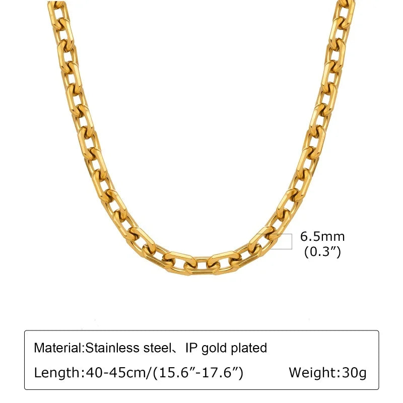 Edelstahl Gliederkette goldfarben – Damen | Minimalistisch & Trendy, Modell 4