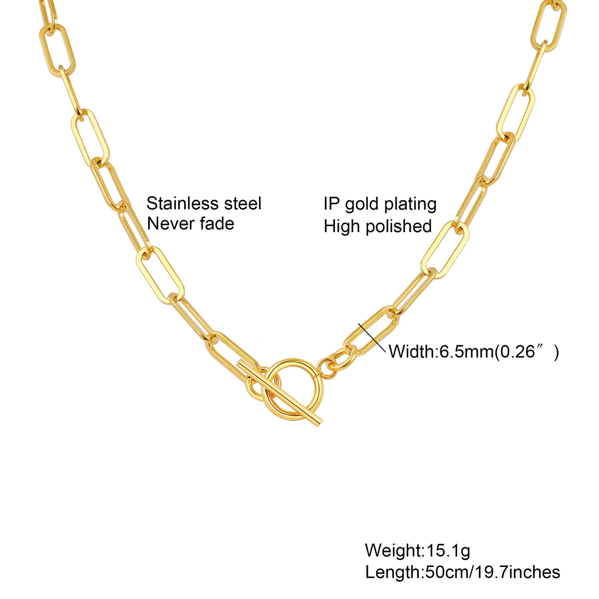 Edelstahl Gliederkette goldfarben – Damen | Minimalistisch & Trendy, Modell 10
