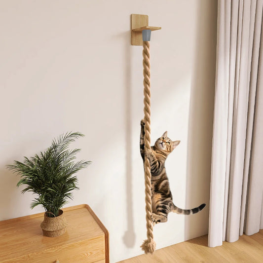 Wand-Kratzmöbel für Katzen mit Juteseil