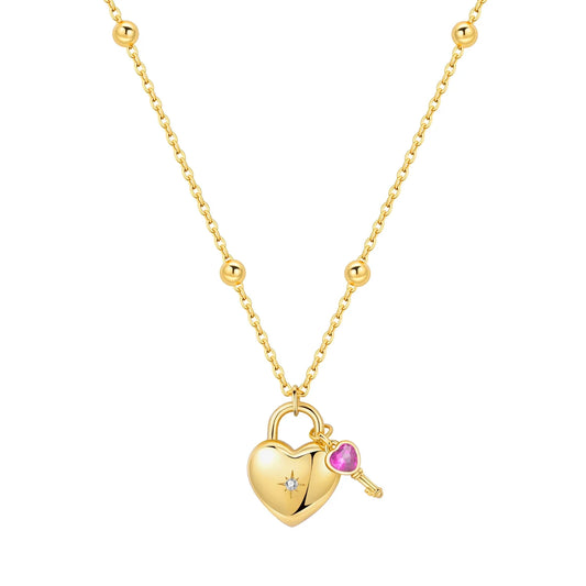 Herz-Anhänger 925 Sterling Silber 18K