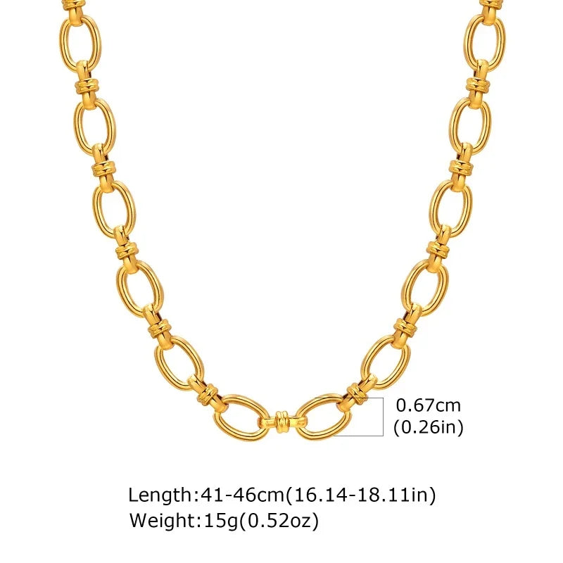 Edelstahl Gliederkette goldfarben – Damen | Minimalistisch & Trendy, Modell 3