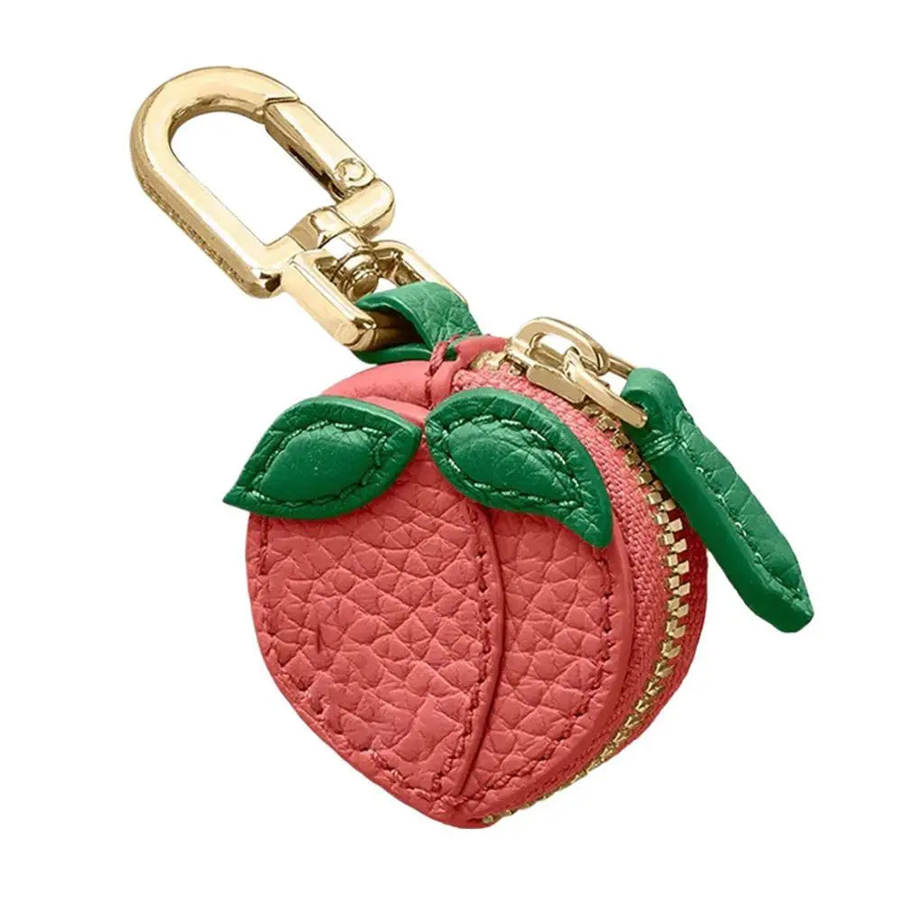 Stilvoller Anhänger für Taschen Früchtchen, kleine Aufbewahrungstasche, Pfirsich