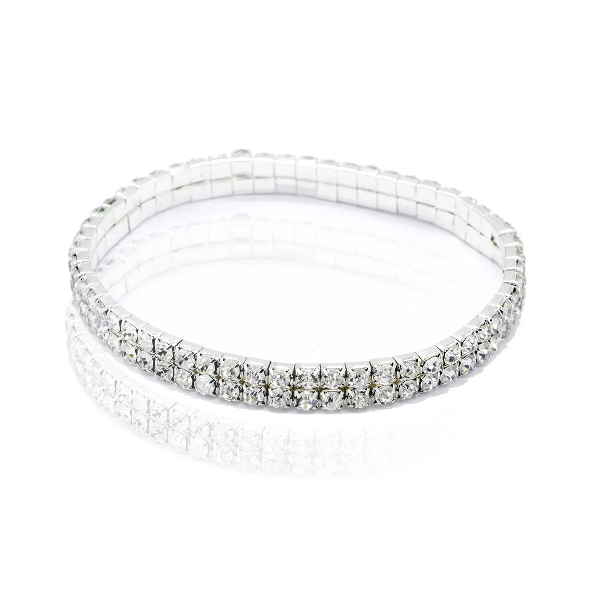 Fußkette Kristall & Strass – Tennis-Optik, mehrlagig & elastisch, Ansicht 4