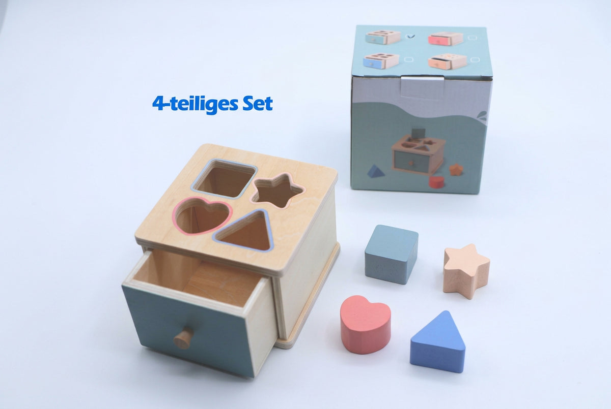 Holz-Sortierbox für Kinder – Montessori-inspiriert