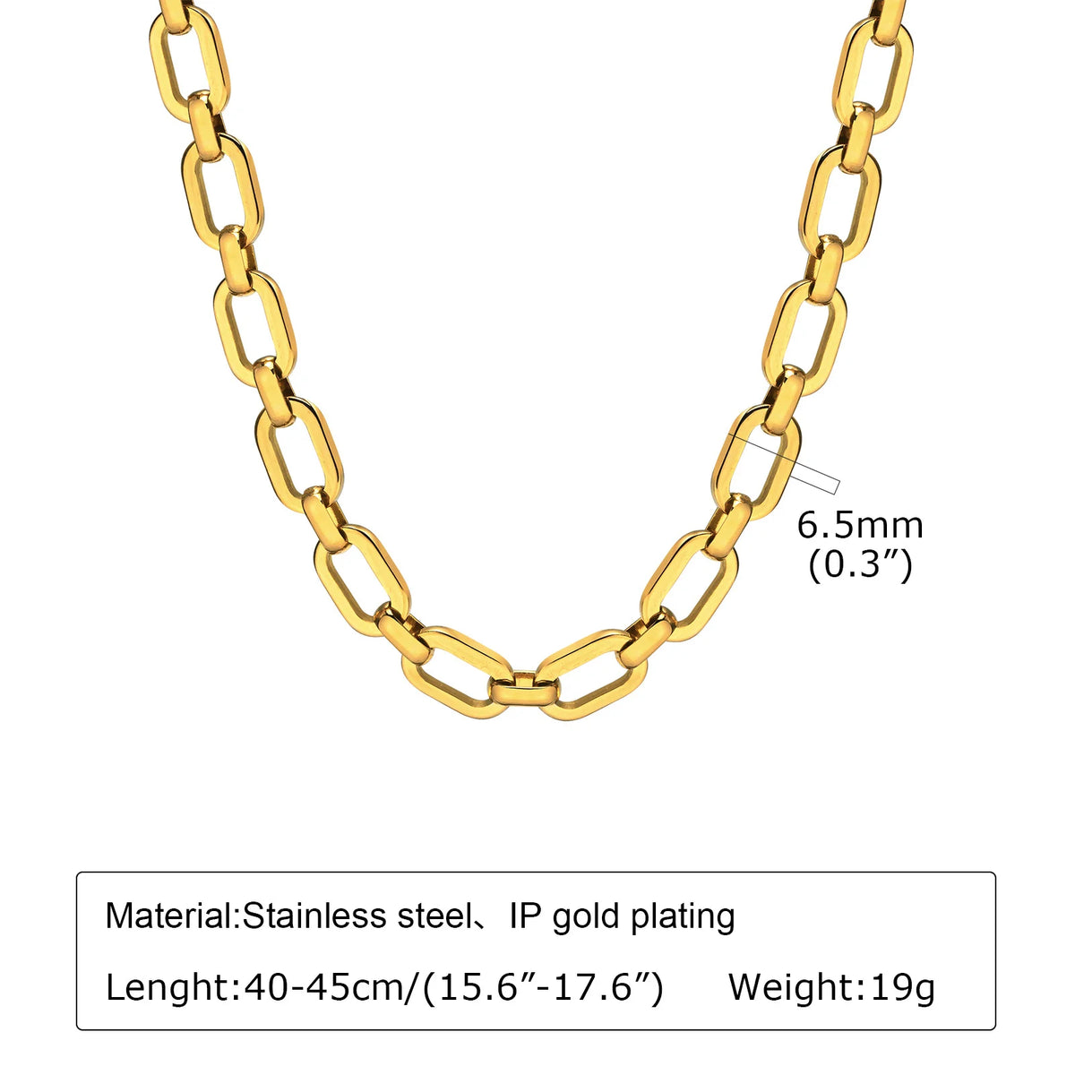 Edelstahl Gliederkette goldfarben – Damen | Minimalistisch & Trendy, Modell 1