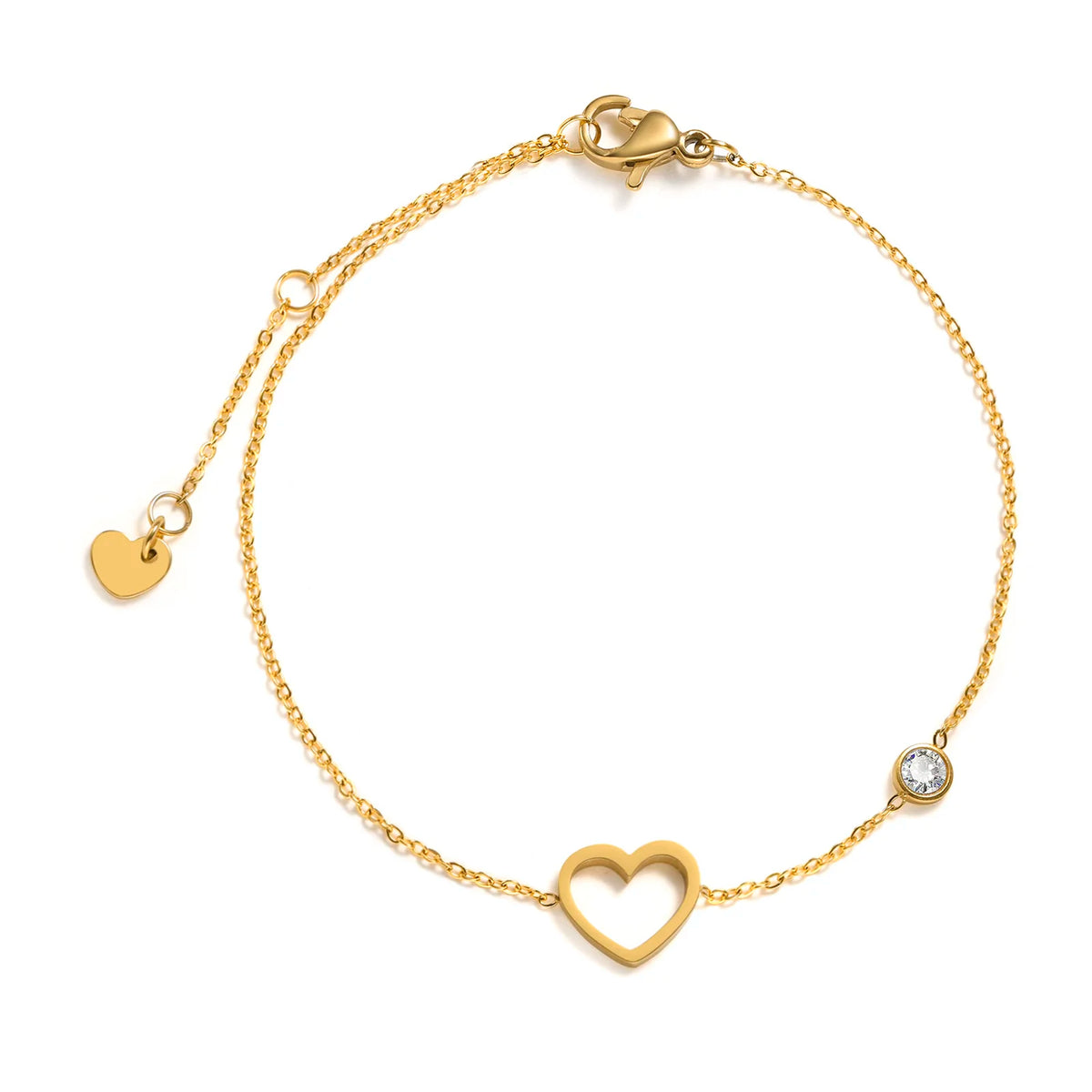 Edelstahl Zirkonia Kreuz Armband Damen – Dünne Kette | 20 Designs, Modell 6