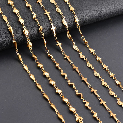 Gliederkette oder Gliederarmband, verschiedene Motive, aus Edelstahl