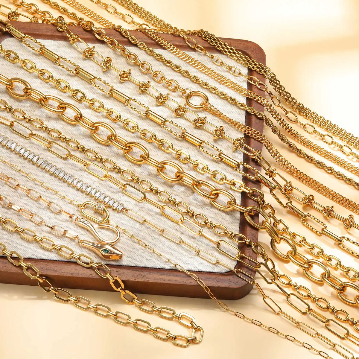 Edelstahl Gliederkette goldfarben – Damen | Minimalistisch & Trendy, Ansicht 5