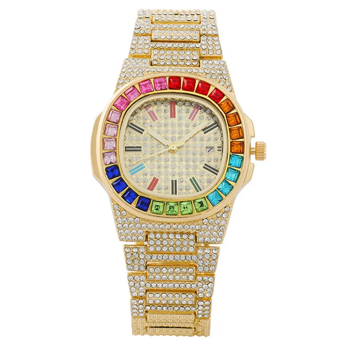 ZBJP Unisex Uhr - Strass-Quarzuhr in Schmuckoptik