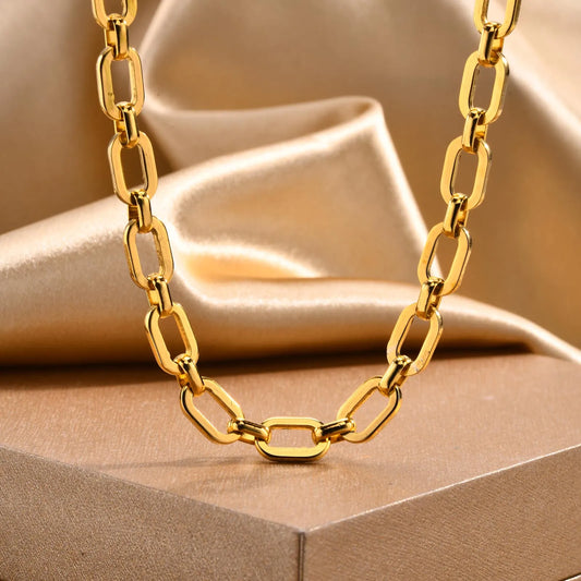 Edelstahl Gliederkette goldfarben – Damen | Minimalistisch & Trendy