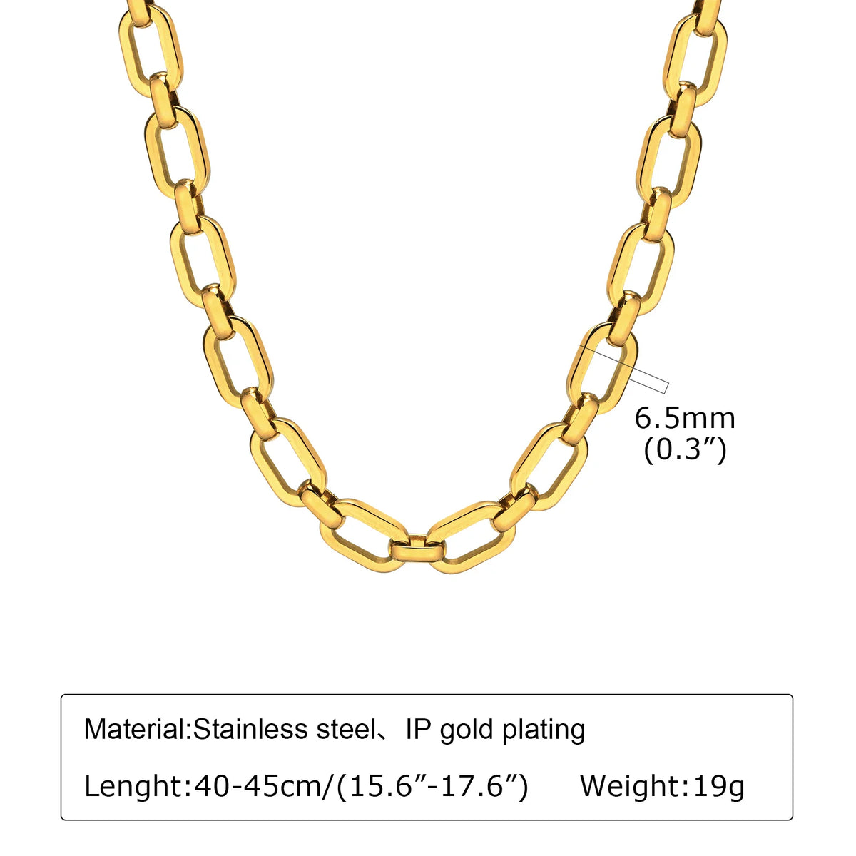 Edelstahl Gliederkette goldfarben – Damen | Minimalistisch & Trendy, Ansicht 3