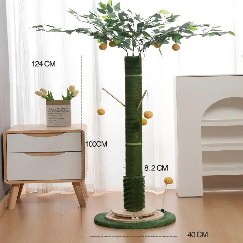 Dekorative Katzen-Kratzsäule mit Sisal in Baum-Designs