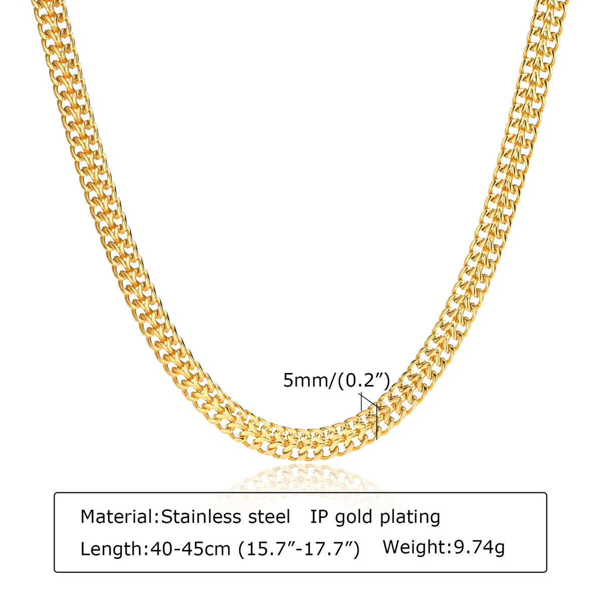 Edelstahl Gliederkette goldfarben – Damen | Minimalistisch & Trendy, Modell 5