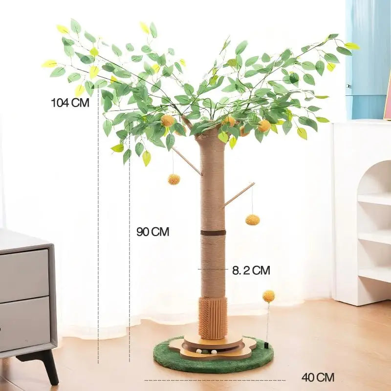 Dekorative Katzen-Kratzsäule mit Sisal in Baum-Designs