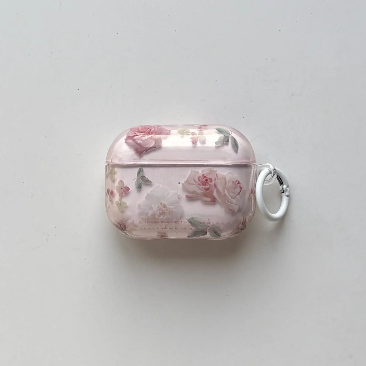 Kopfhörerhülle, verschiedene Modelle, Blumen Transparent, AirPods Pro3