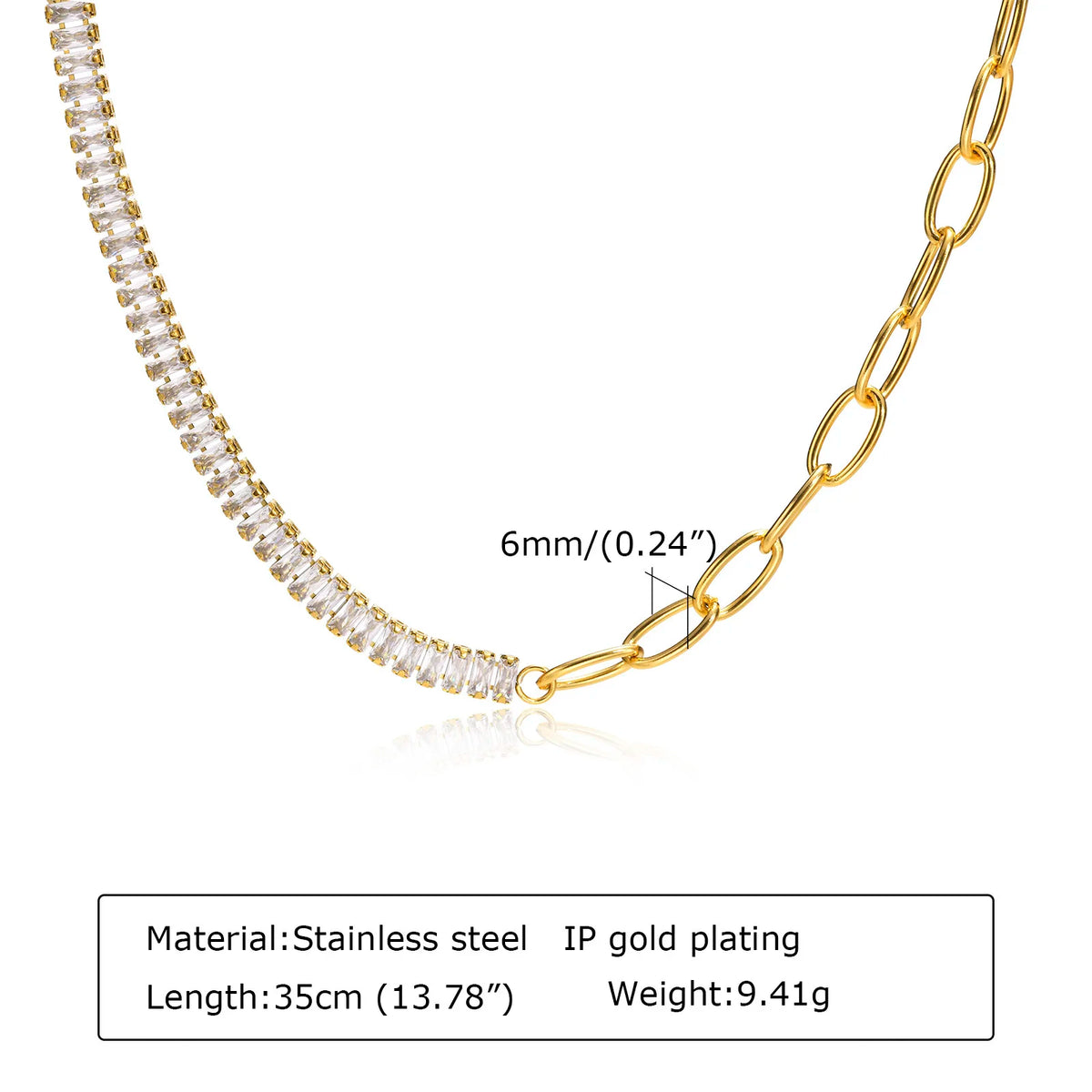 Edelstahl Gliederkette goldfarben – Damen | Minimalistisch & Trendy, Modell 9