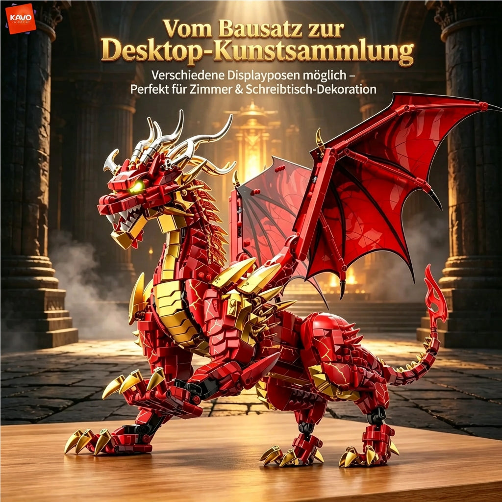 Fliegender Drache Bausteine – Modell mit 1919 Teilen für Erwachsene