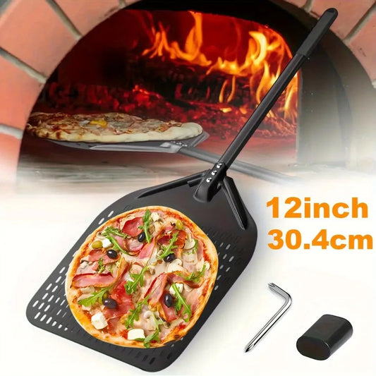 Pizzaschieber rutschfest aus Edelstahl