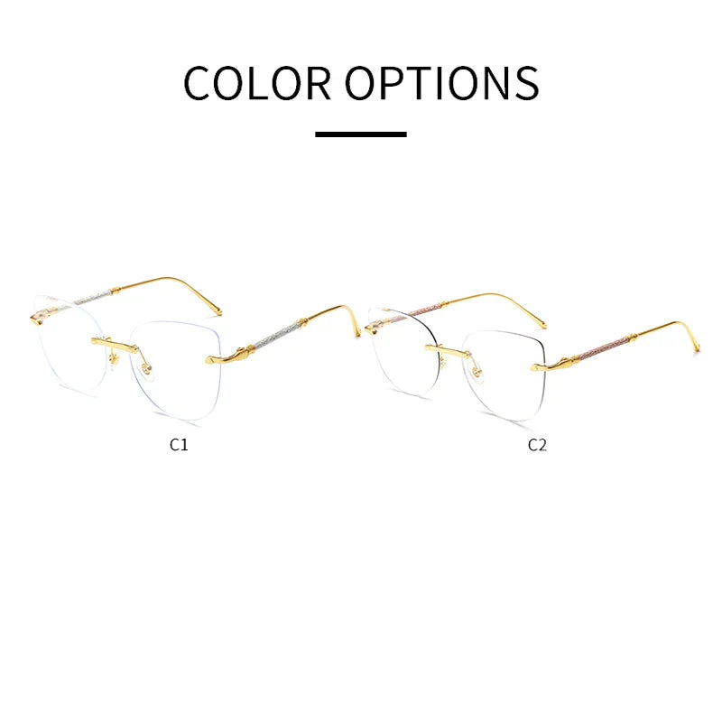 Edle Sonnenbrille Cat-Eye Metall, Ansicht 4