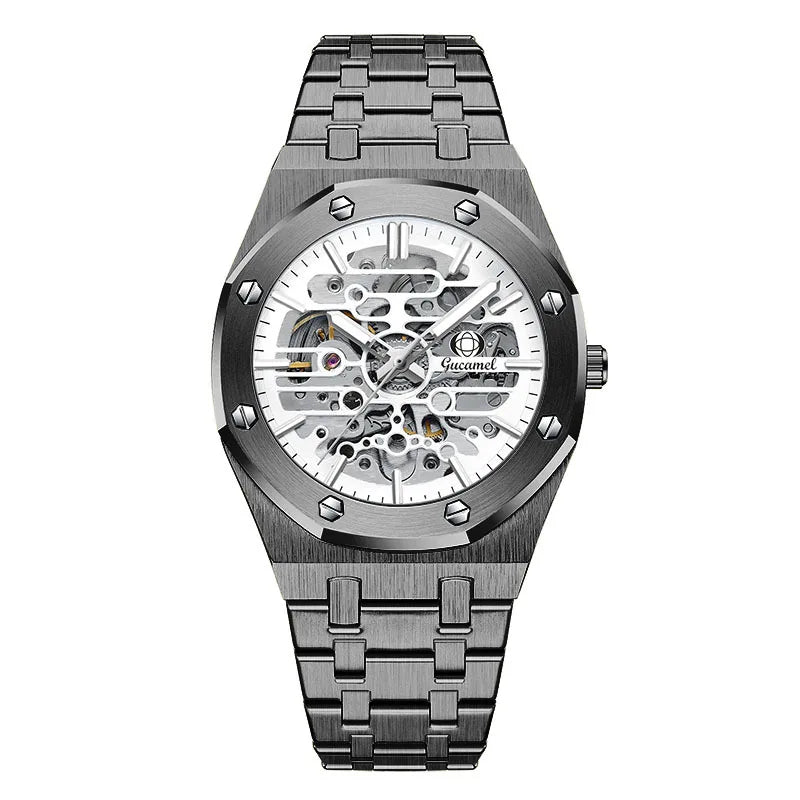 GUCAMEL Herrenarmbanduhr mit Edelstahlarmband