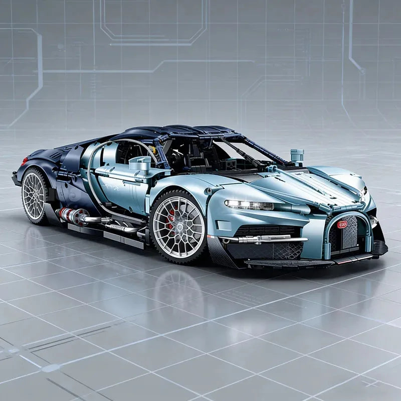 Bugatti Tourbillon Bausteine – MOC-Modell 1:8, 3719 Teile, für Erwachsene
