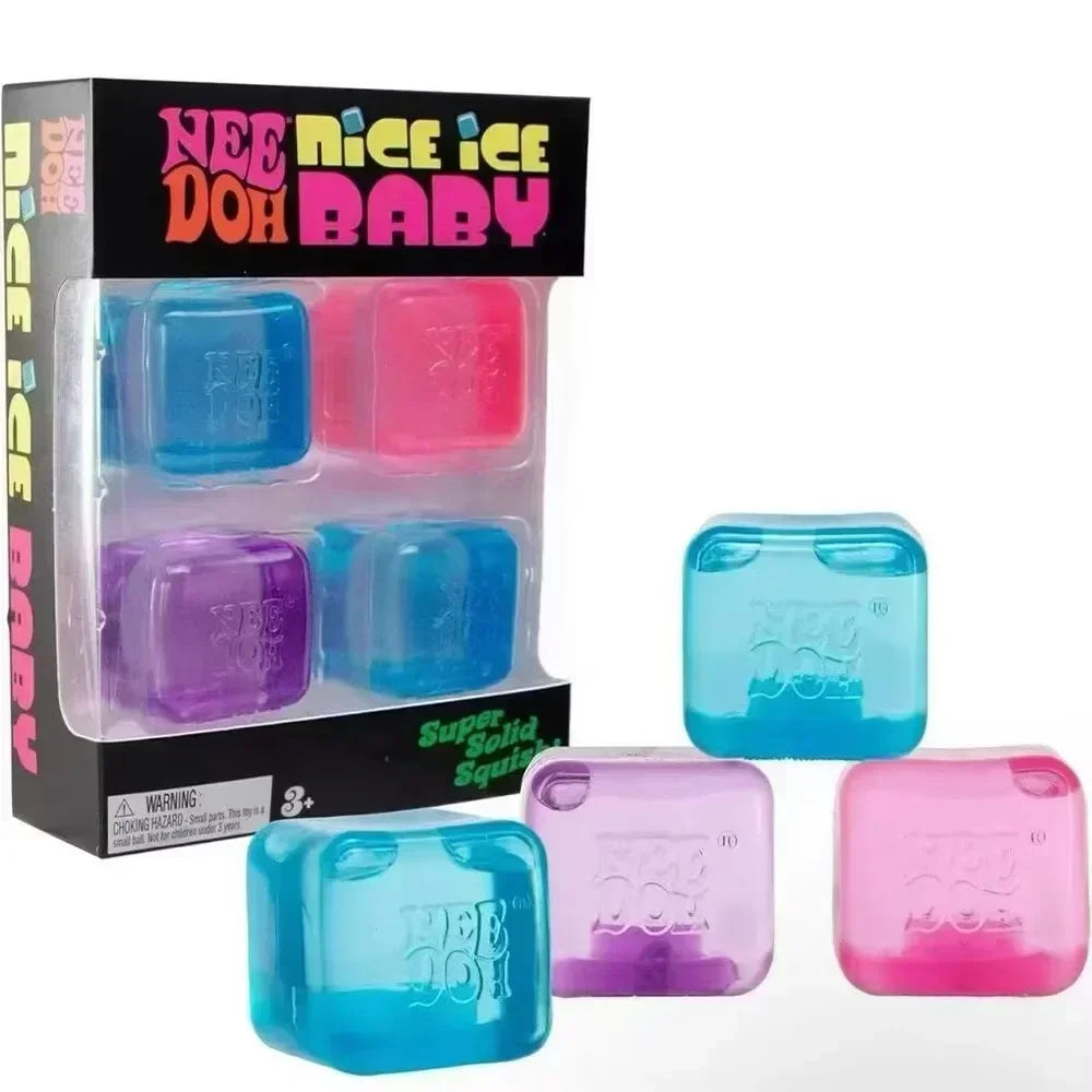 Eiswürfel Squishy Toy - Transparenter Nice Cube Anti-Stress Fidget