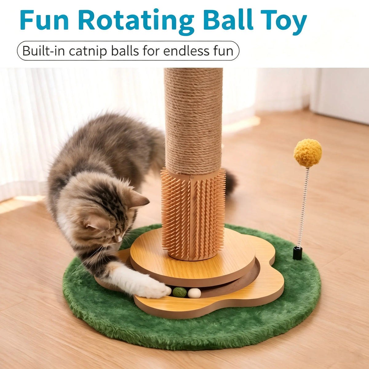 Dekorative Katzen-Kratzsäule mit Sisal in Baum-Designs