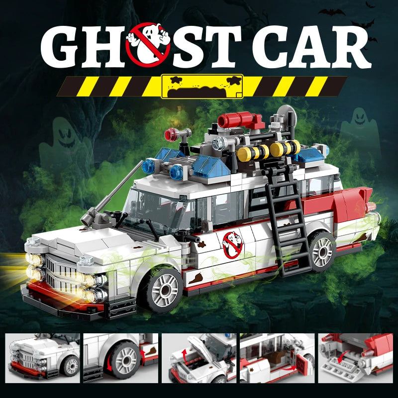 Mini Ghost Rennwagen Bausteine, 562 Teile – MOC Bausatz zum Selberbauen