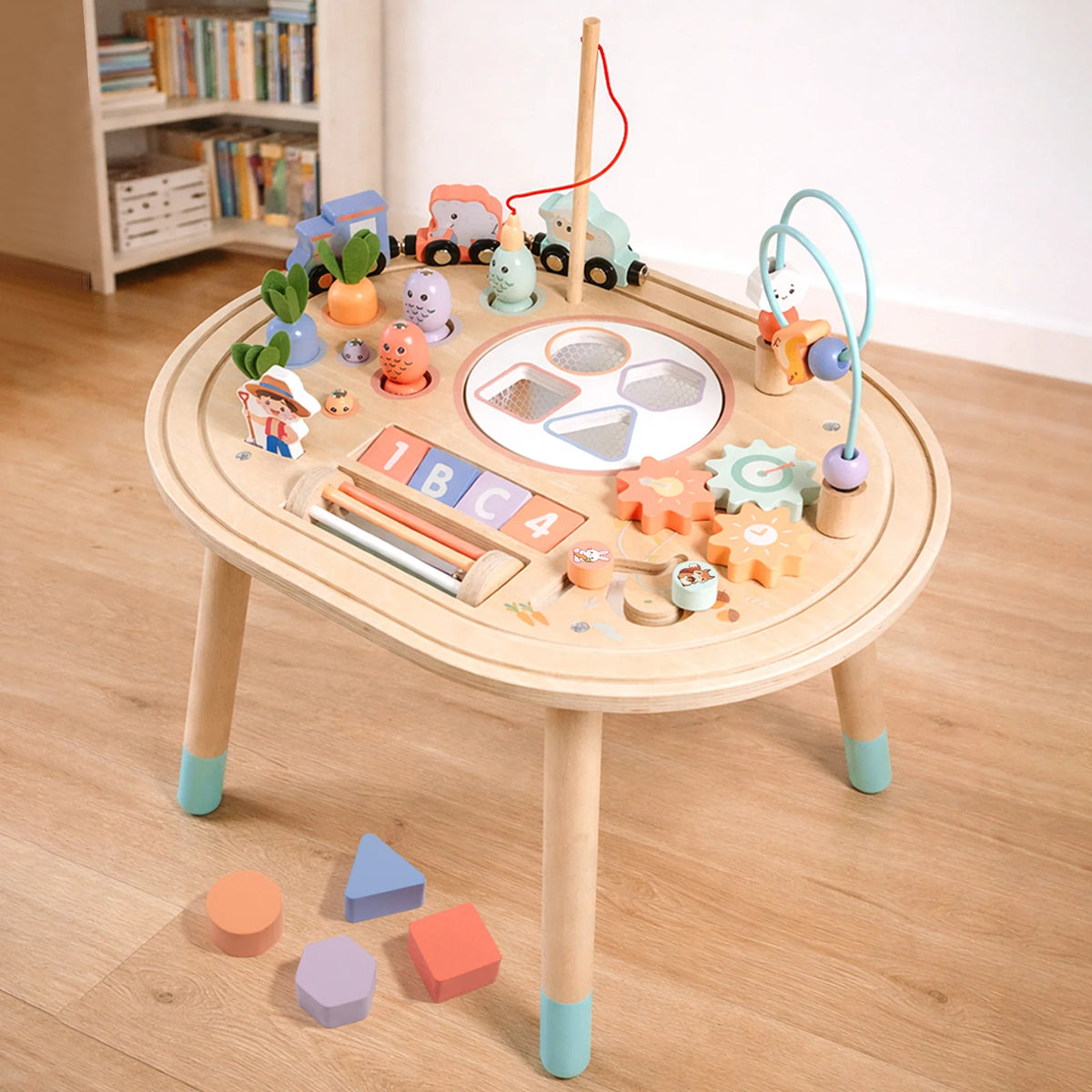 10-in-1 Aktivitätstisch aus Holz für Kinder