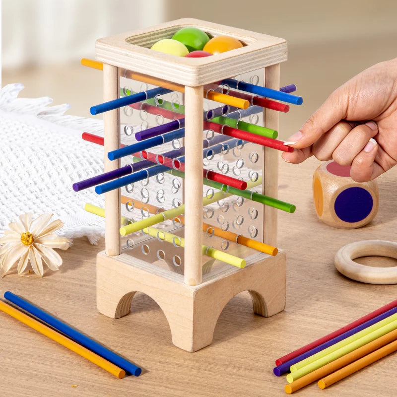Holz-Stäbchenspiel für Kinder – Geschicklichkeitsspiel