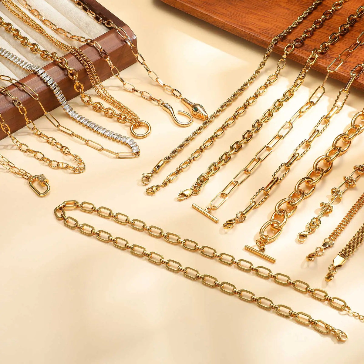 Edelstahl Gliederkette goldfarben – Damen | Minimalistisch & Trendy, Ansicht 2