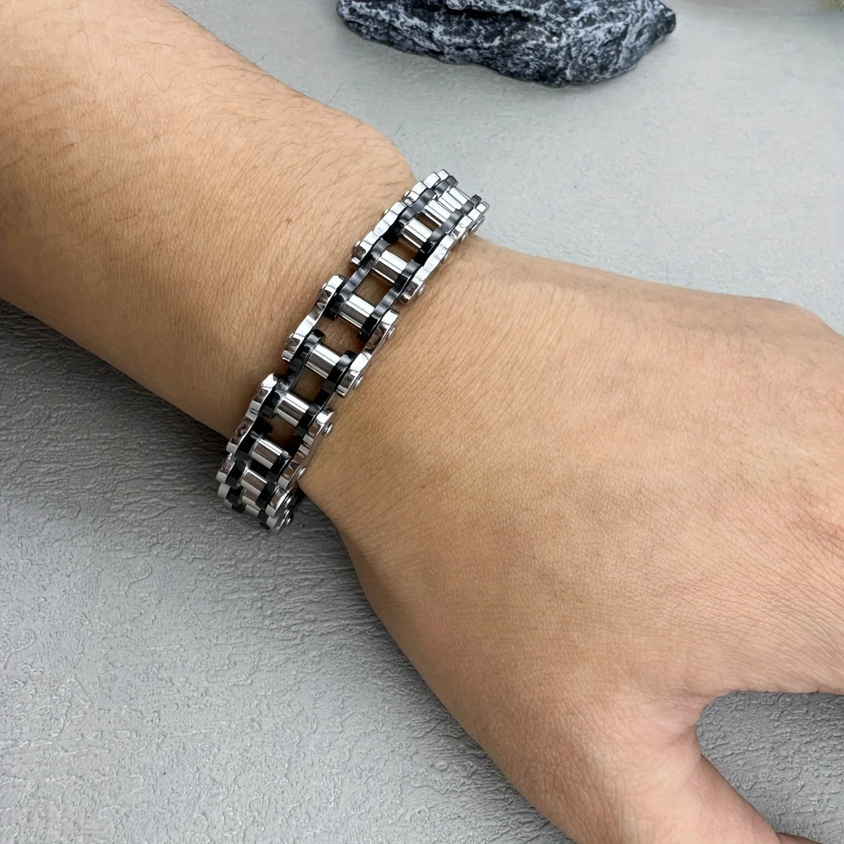 Edelstahl Biker Armband Punk Rock – Unisex | Gold, Silber, Schwarz, Ansicht 5