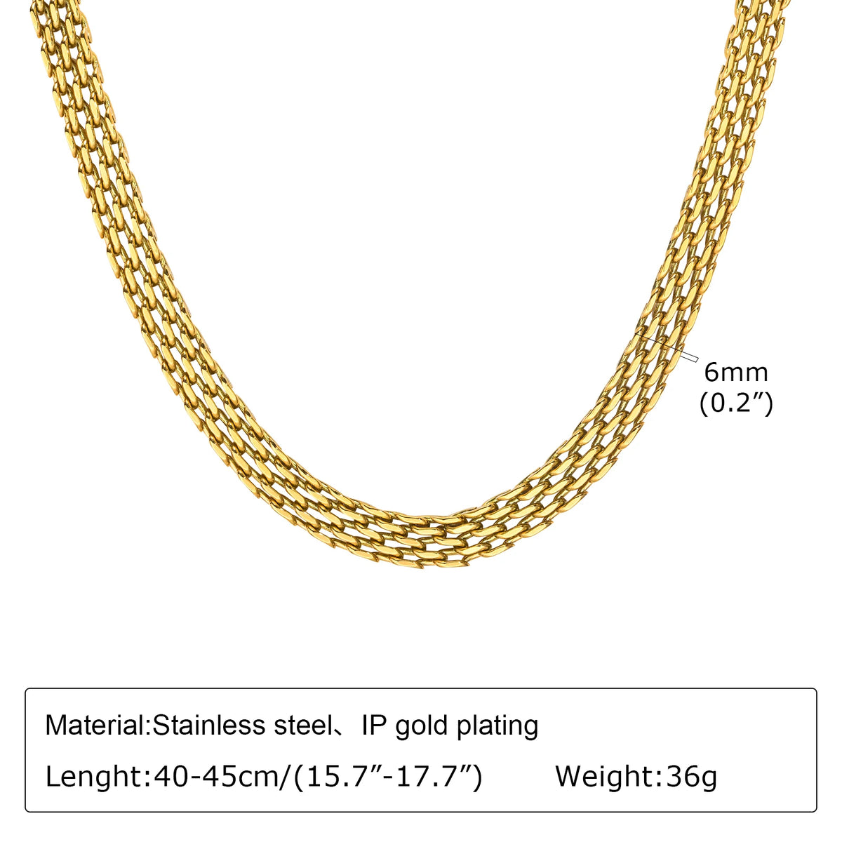 Edelstahl Gliederkette goldfarben – Damen | Minimalistisch & Trendy, Modell 11