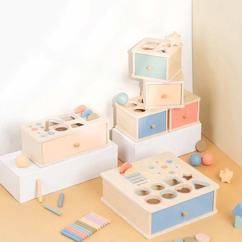 Holz-Sortierbox für Kinder – Montessori-inspiriert