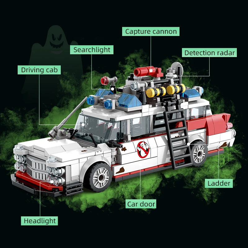 Mini Ghost Rennwagen Bausteine, 562 Teile – MOC Bausatz zum Selberbauen