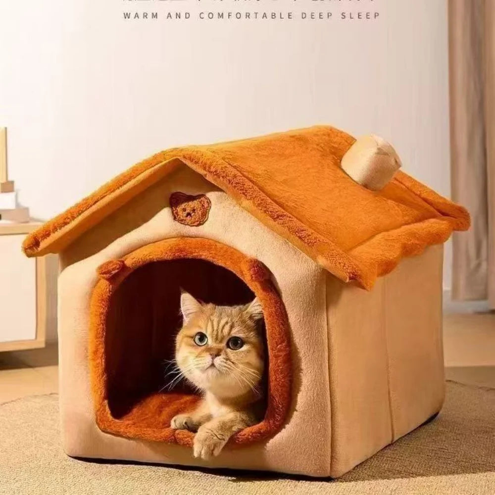 Kuschelige Haustierhöhle für kleine Hunde & Katzen