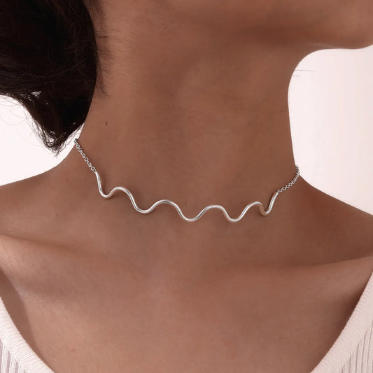 Choker-Kette – Edelstahl, verstellbar, Ansicht 2