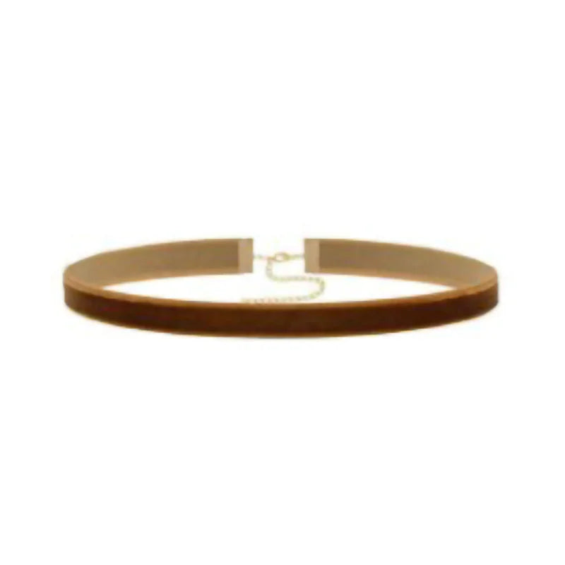 Samt-Spitzen Choker Halskette – Vintage Gothic | Damen, Yellow 14