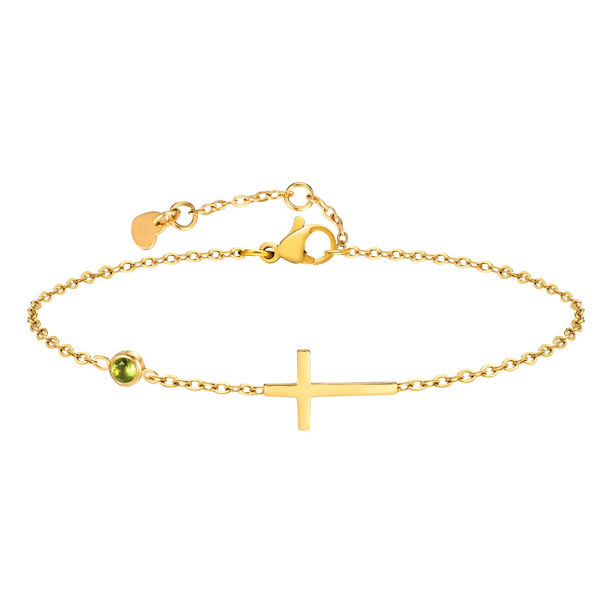 Edelstahl Zirkonia Kreuz Armband Damen – Dünne Kette | 20 Designs, Modell 15