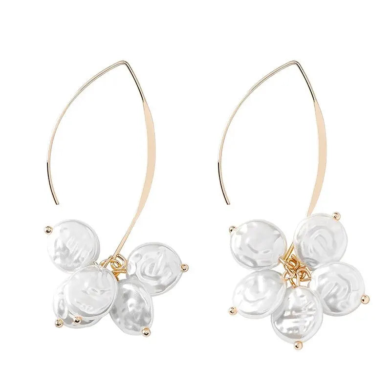 Elegante, hängende Ohrringe mit Perlen, zeitlos und elegant., Ansicht 5